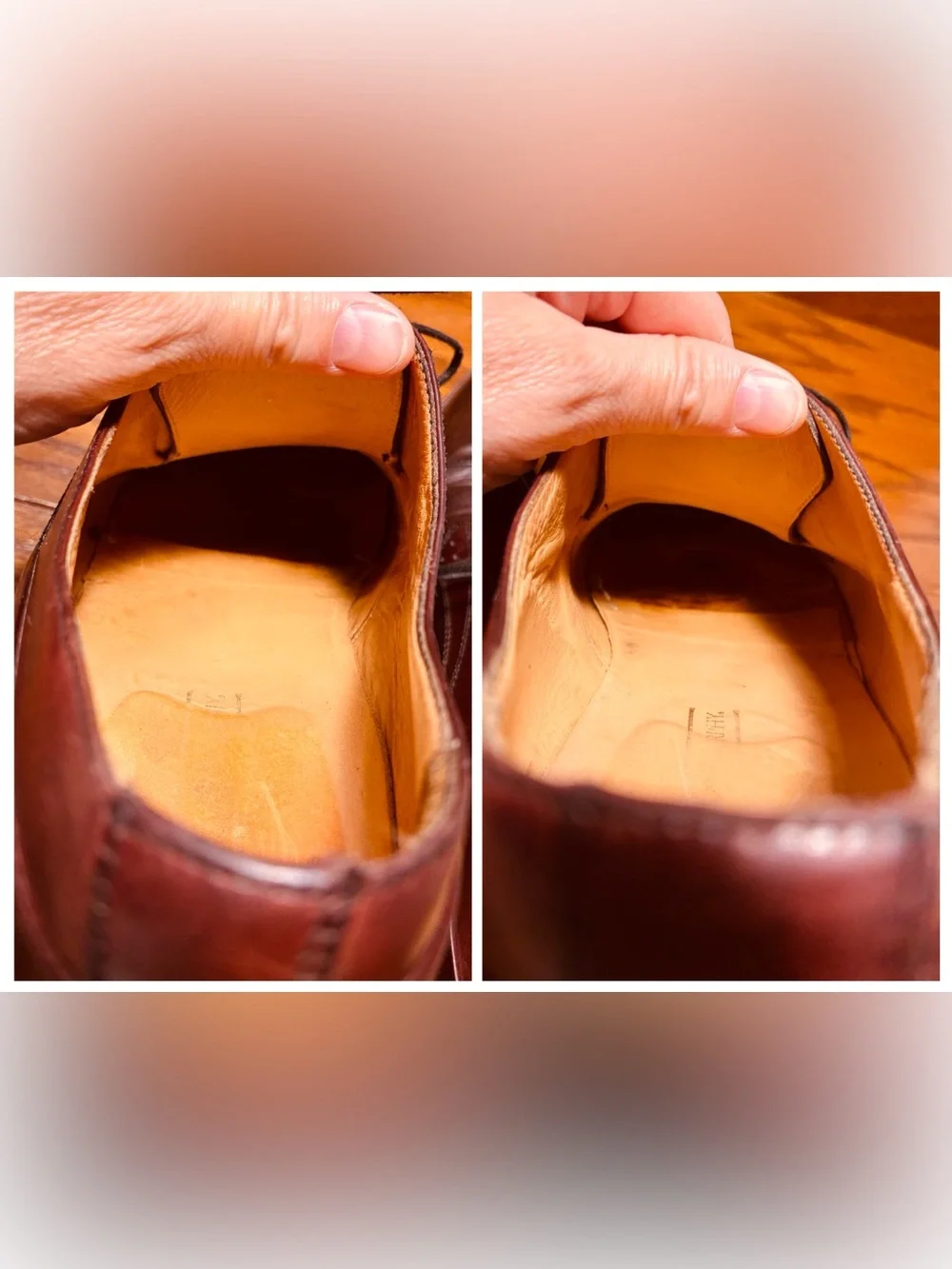 Y2K VTG Johnston & Murphy ITALY MADE Cap Toe Oxford Shoes Burgundy Men’s Size 9